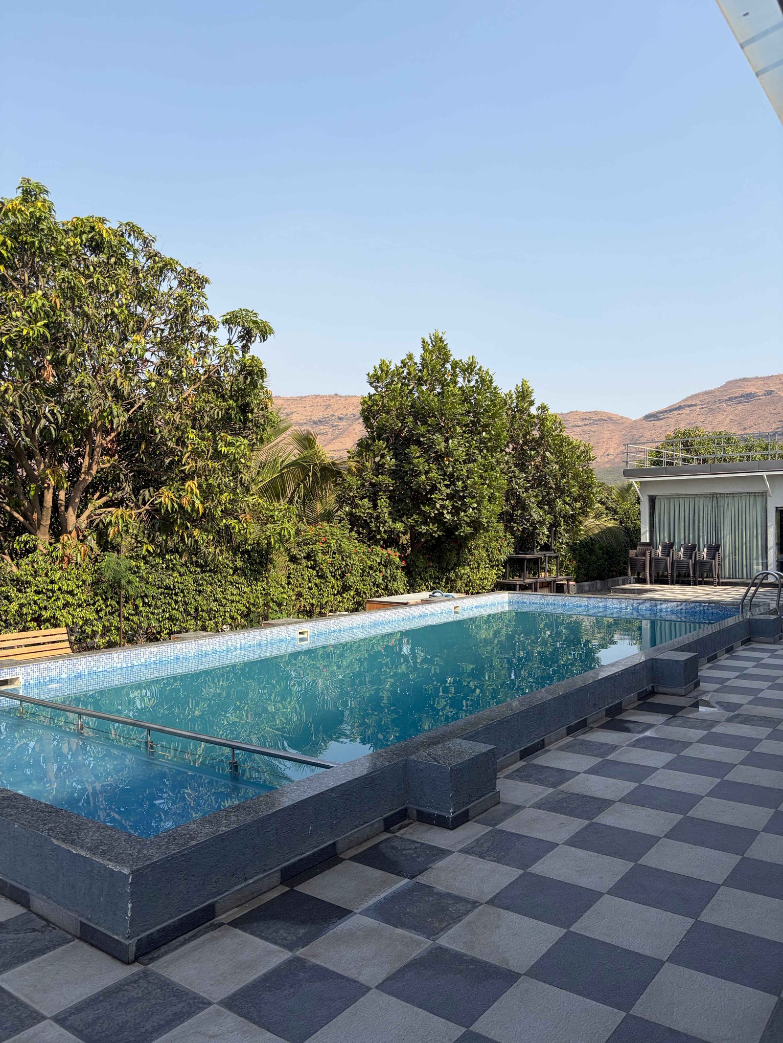 Villa surrounded by lush tropical gardens